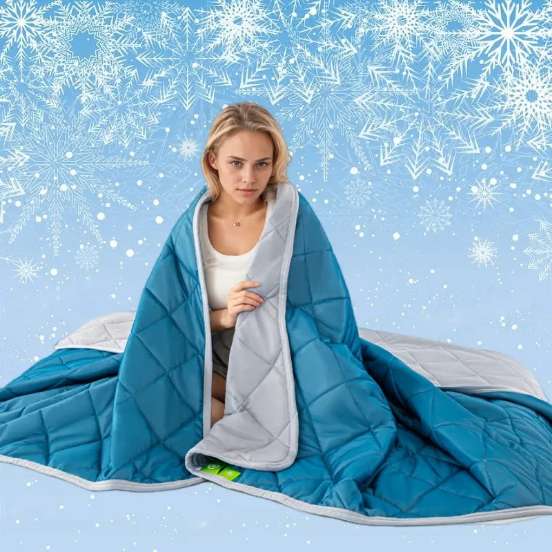 Reversible Double-Sided Cooling Blanket - Lightweight and Breathable Summer Sleep Accessory