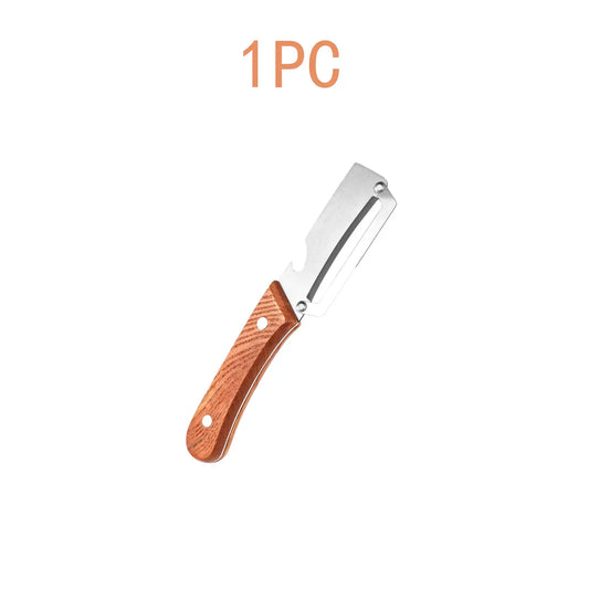 Premium Fruit and Vegetable Peeler with Sharp Stainless Steel Blade, Ergonomic Wooden Handle, and Integrated Bottle Opener – Perfect for Everyday Kitchen Use