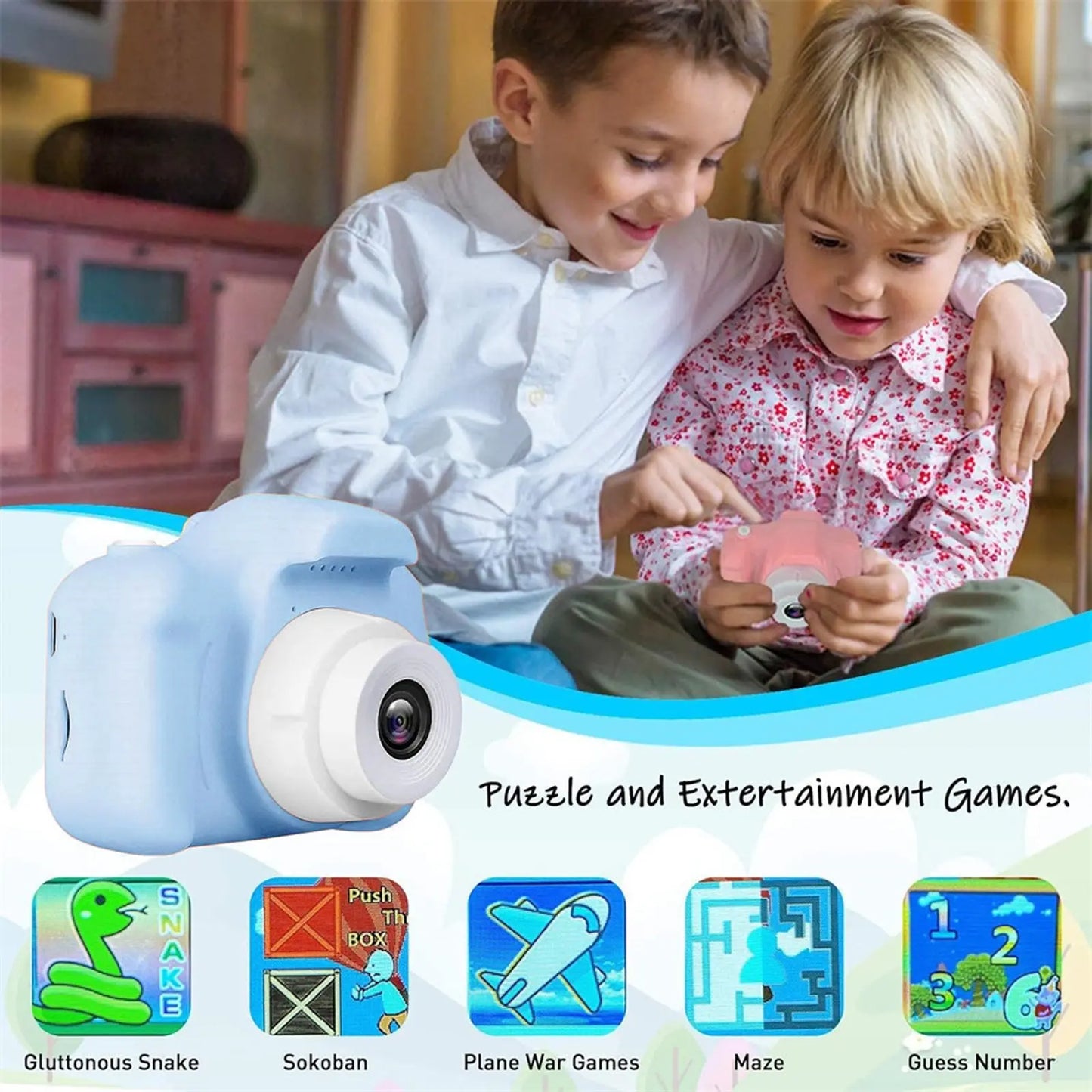 HD Mini Battery-Powered Digital Selfie Camera for Kids - Educational Outdoor Science & Technology Toy, Ideal Holiday and Birthday Gift for Boys and Girls