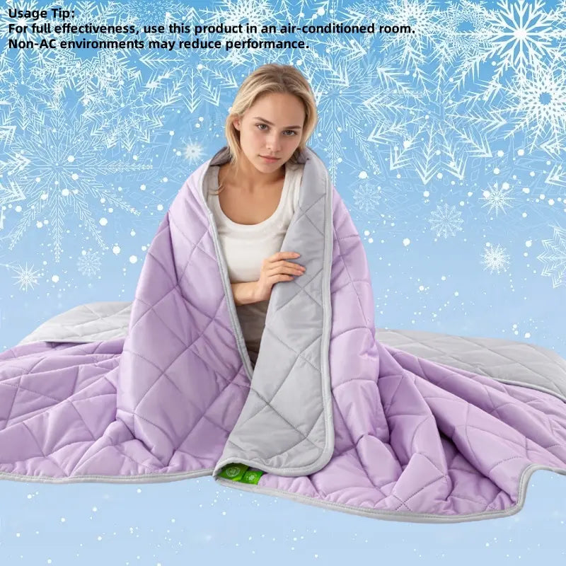 Reversible Double-Sided Cooling Blanket - Lightweight and Breathable Summer Sleep Accessory