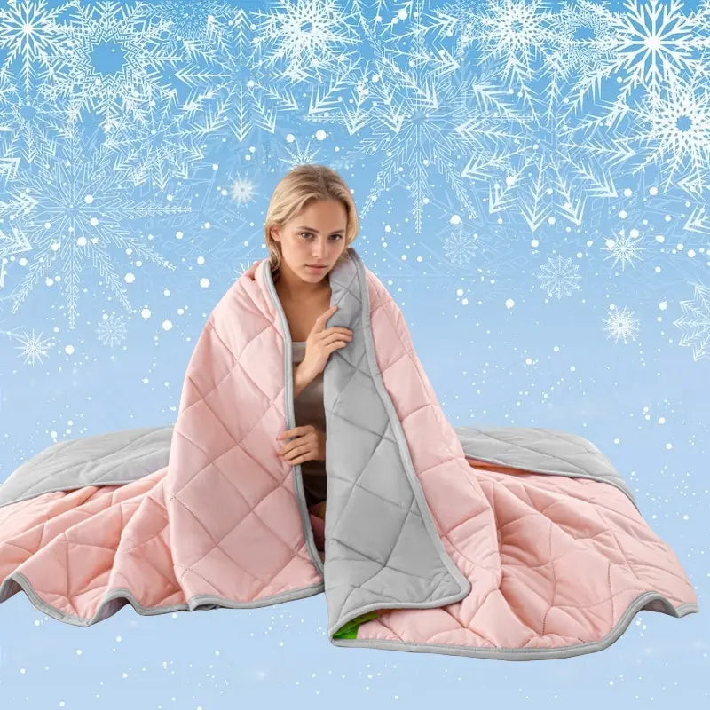 Reversible Double-Sided Cooling Blanket - Lightweight and Breathable Summer Sleep Accessory