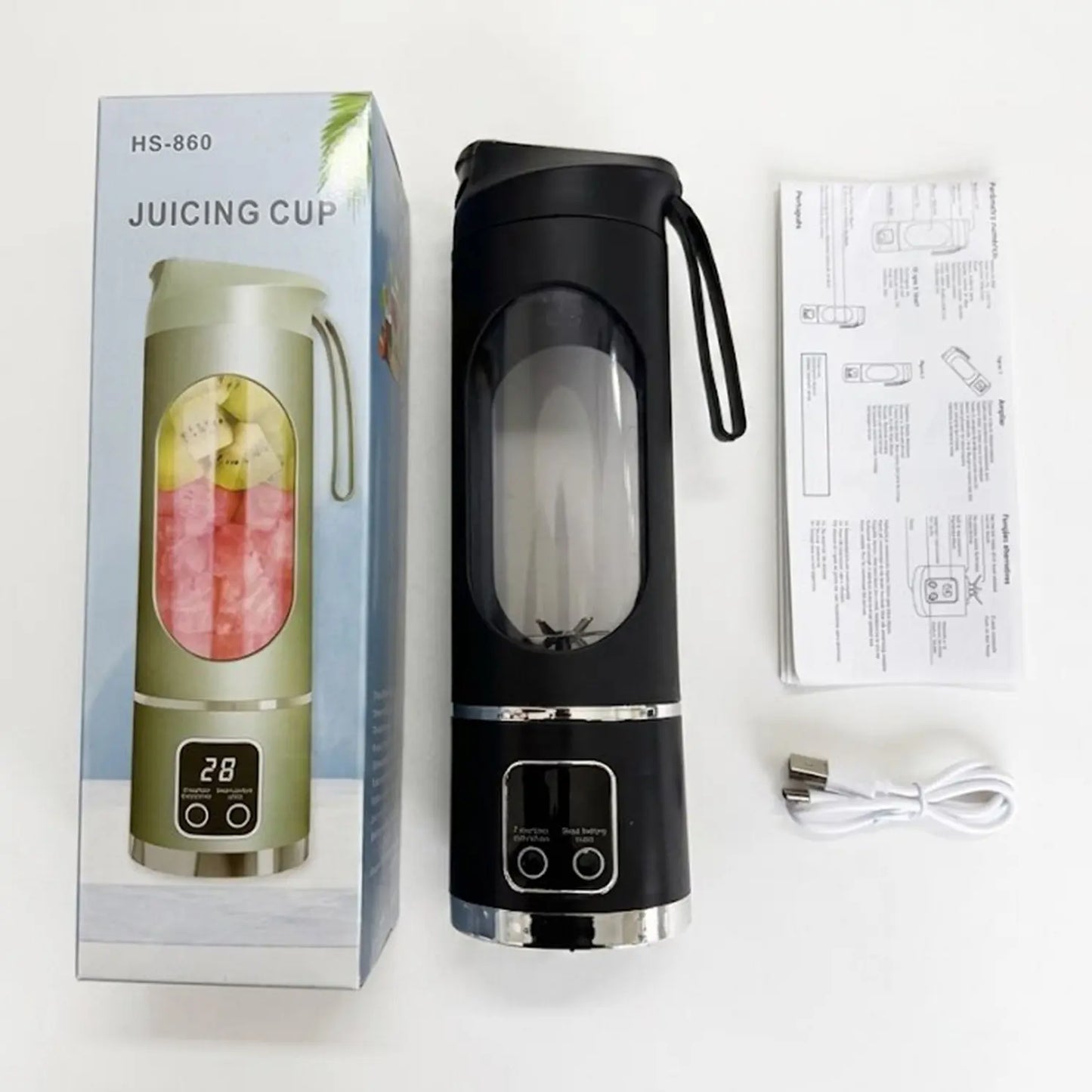 USB Rechargeable Portable Blender and Juicer for Smoothies, Fruits, and Vegetables – Ideal for Home and Outdoor Use