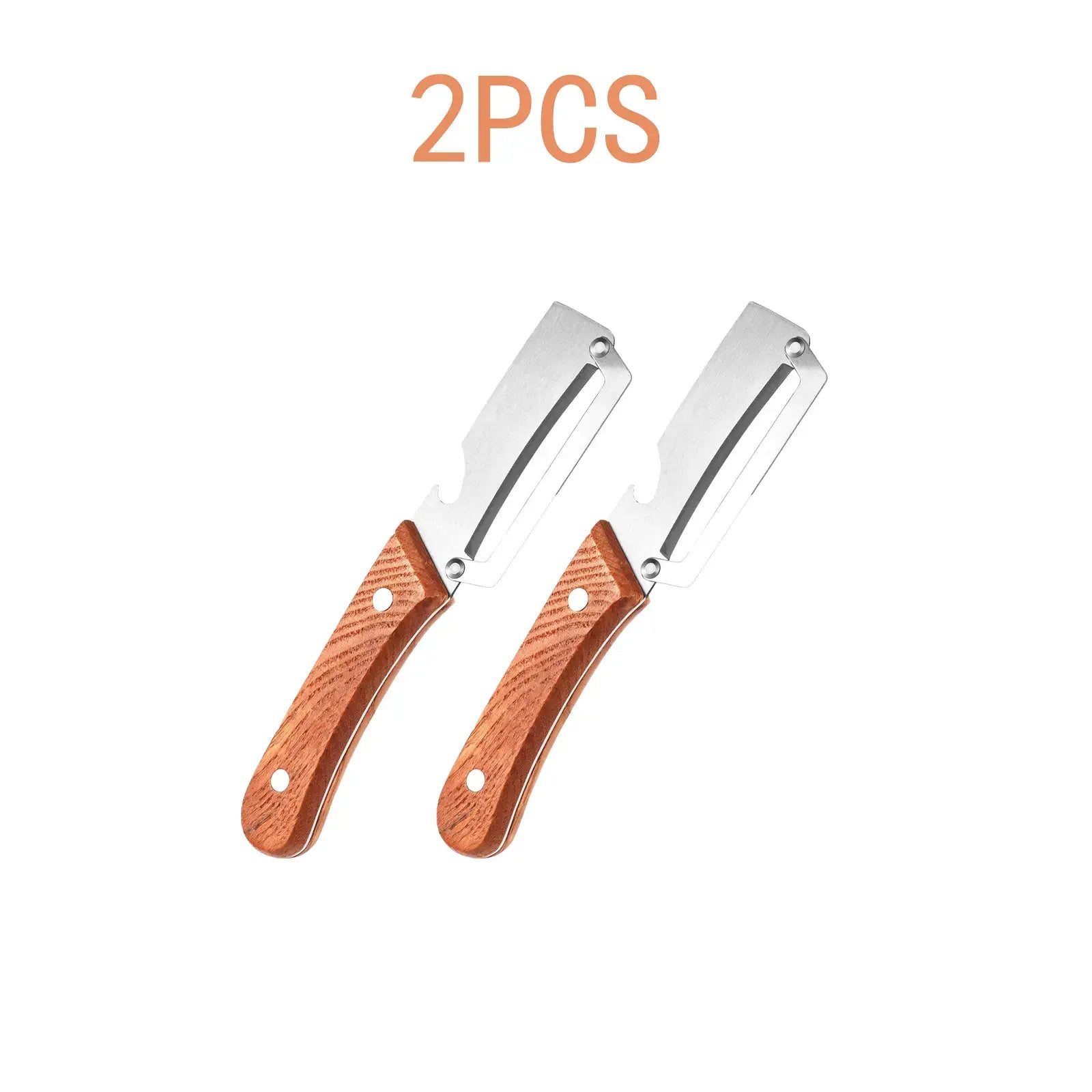 Premium Fruit and Vegetable Peeler with Sharp Stainless Steel Blade, Ergonomic Wooden Handle, and Integrated Bottle Opener – Perfect for Everyday Kitchen Use