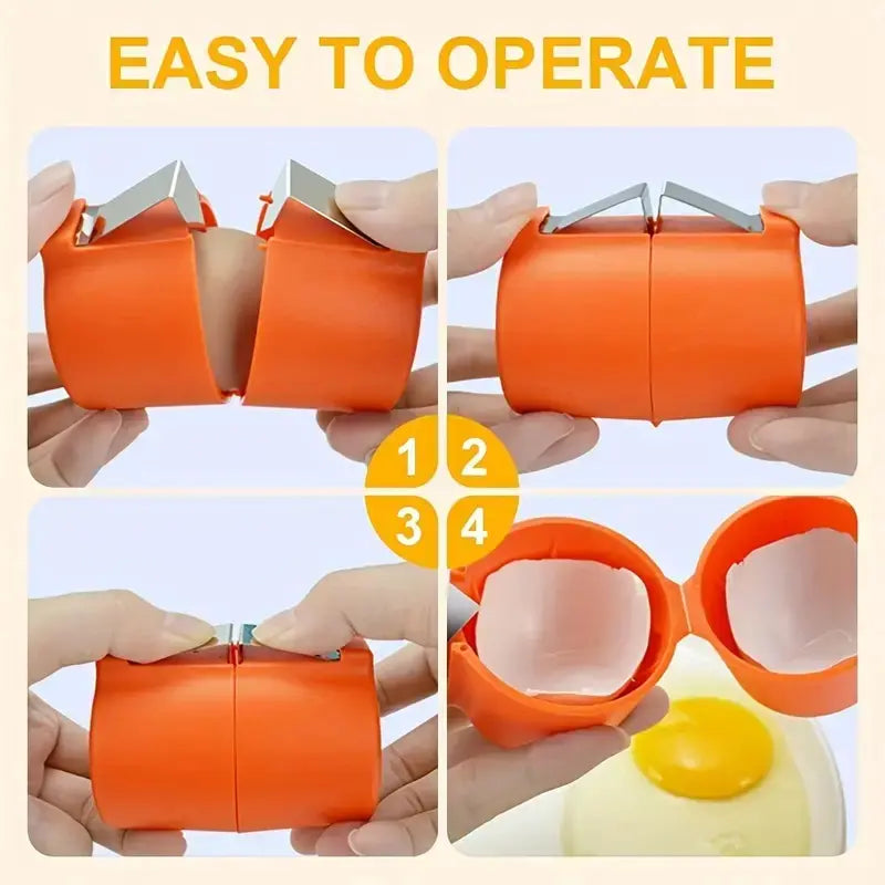 Professional Eggshell Opener and Separator Tool for Kitchen and Baking Use