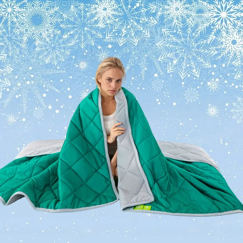 Reversible Double-Sided Cooling Blanket - Lightweight and Breathable Summer Sleep Accessory