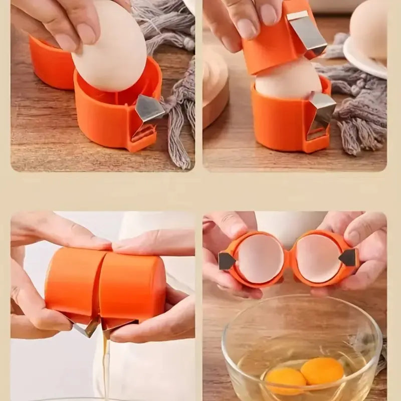 Professional Eggshell Opener and Separator Tool for Kitchen and Baking Use