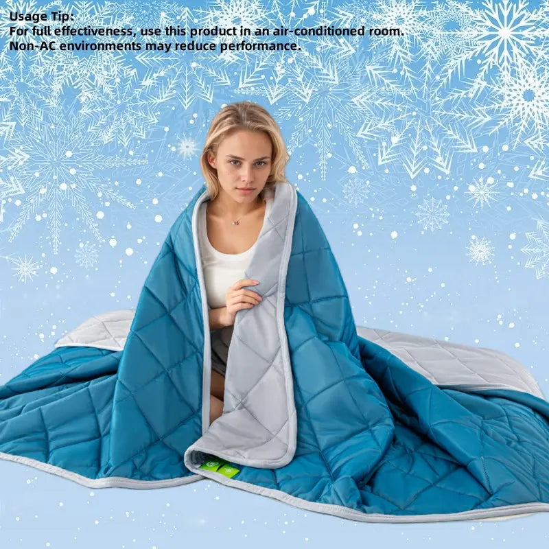Reversible Double-Sided Cooling Blanket - Lightweight and Breathable Summer Sleep Accessory