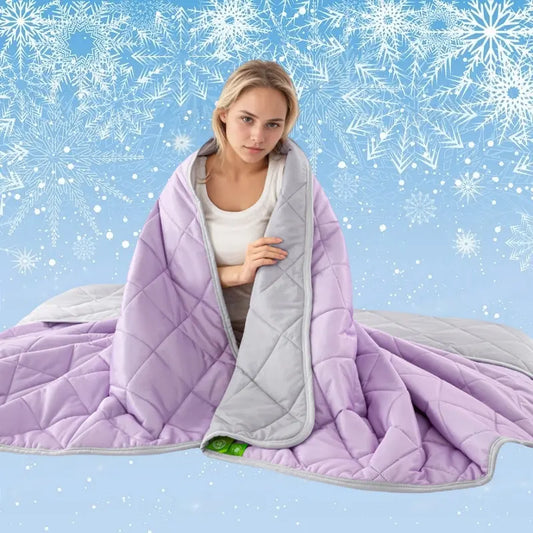 Reversible Double-Sided Cooling Blanket - Lightweight and Breathable Summer Sleep Accessory