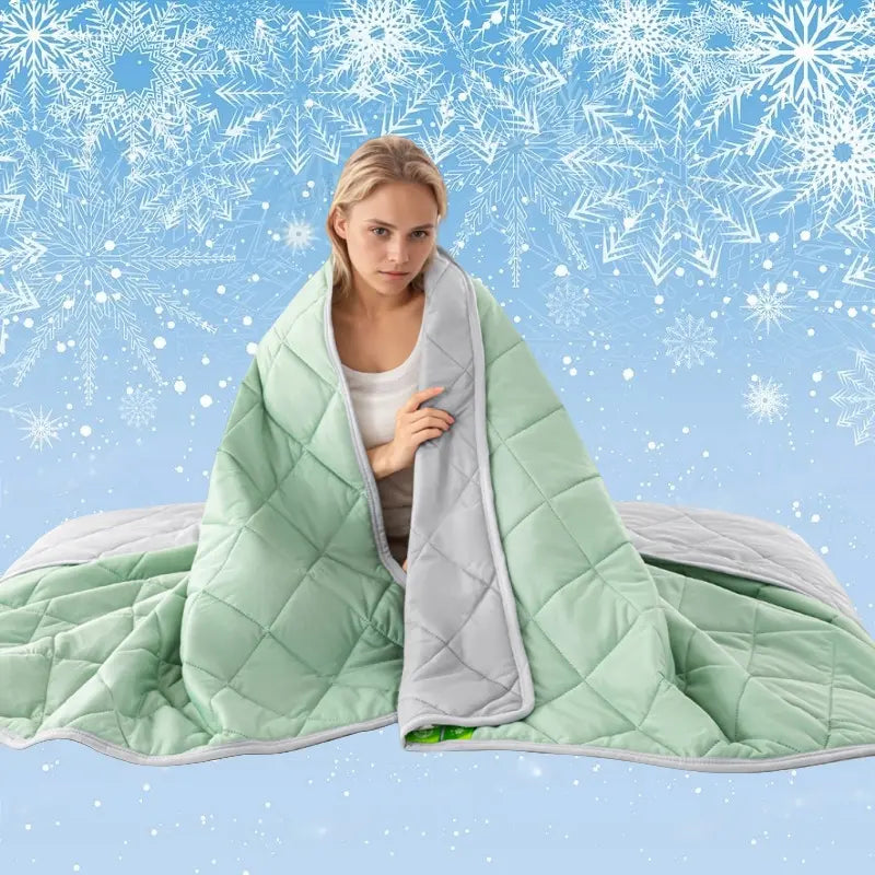 Reversible Double-Sided Cooling Blanket - Lightweight and Breathable Summer Sleep Accessory
