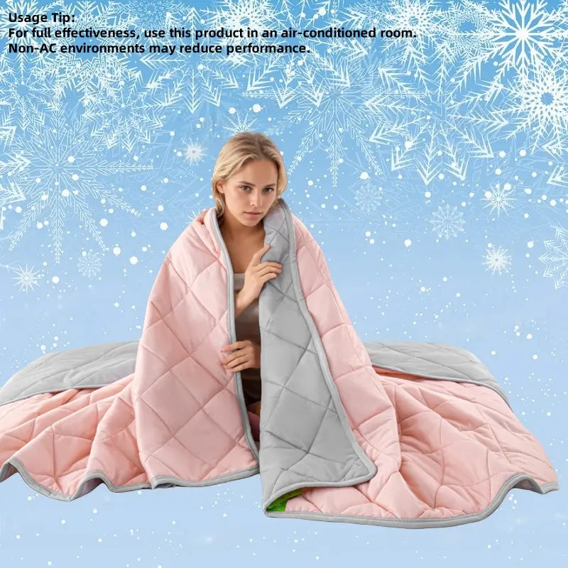 Reversible Double-Sided Cooling Blanket - Lightweight and Breathable Summer Sleep Accessory