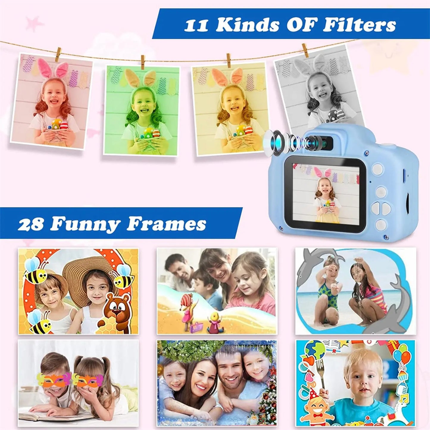 HD Mini Battery-Powered Digital Selfie Camera for Kids - Educational Outdoor Science & Technology Toy, Ideal Holiday and Birthday Gift for Boys and Girls