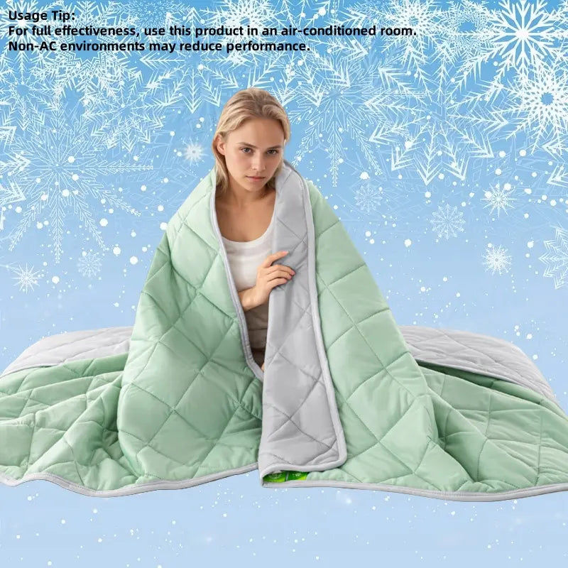 Reversible Double-Sided Cooling Blanket - Lightweight and Breathable Summer Sleep Accessory